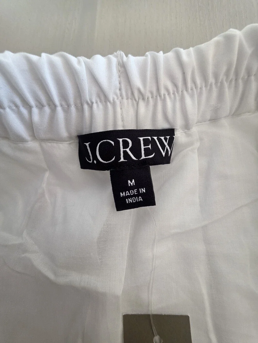 J.Crew Drawstring pleated mini skirt in cotton poplin Sz M $128 White